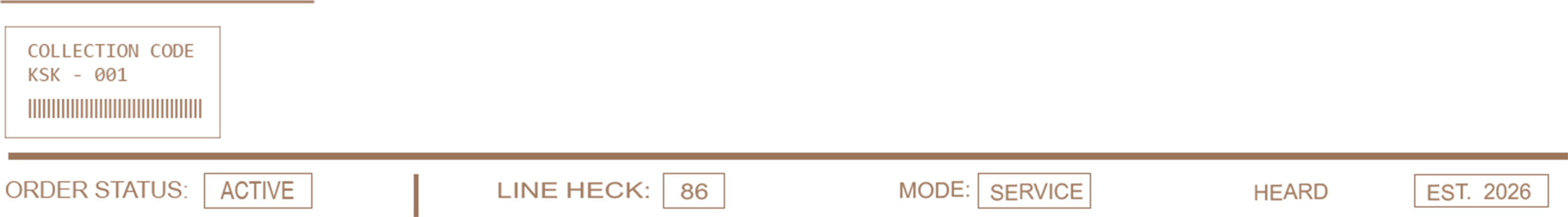 DROP 01 — Kitchen Survival Kit collection code